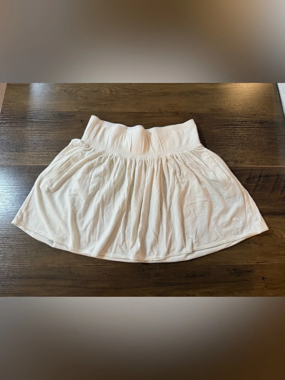 Abercrombie & Fitch Ivory Pocket Mini Skirt XS Soft Stretch Cottagecore boho